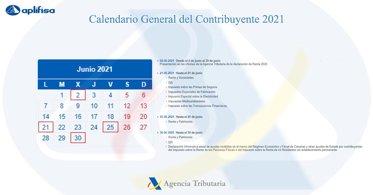 calendario contribuyente junio 2021 software para asesorías y empresas