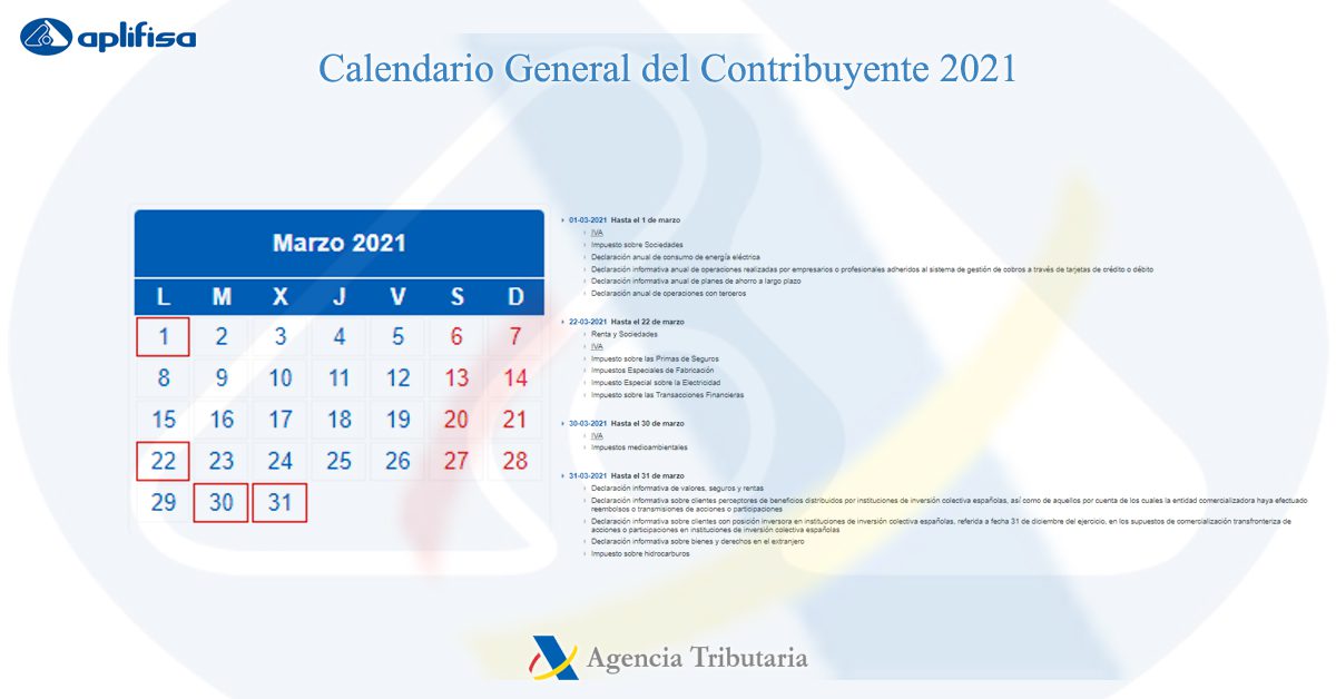 calendario contribuyente marzo 2021 software para asesorías y empresas